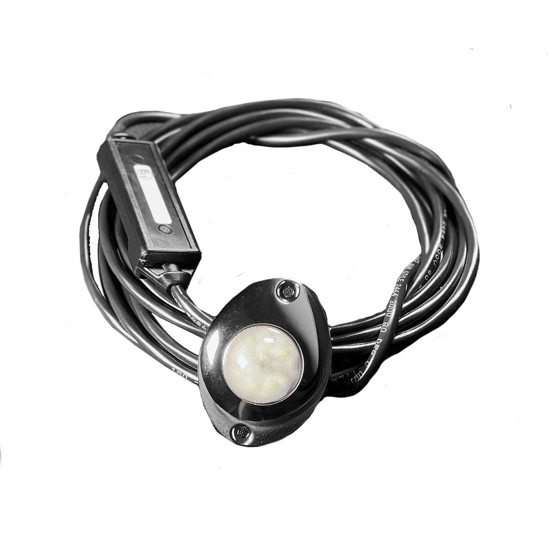 GA-Strobe-White – GOST Strobe Light Kit, Single Light ABS Plastic Black Oval Housing Wired Clear Lens LED White 25 Fl...